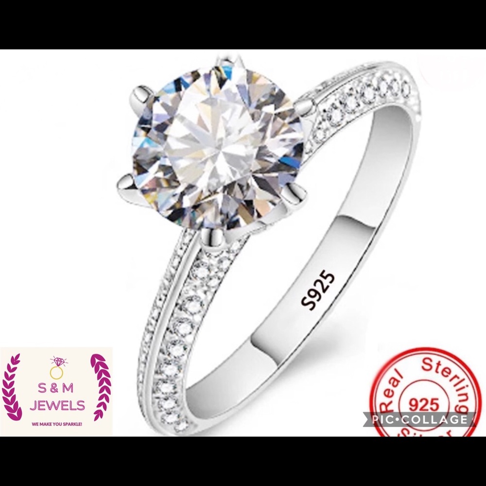 925 sterling silver 2.0ct lab created ring